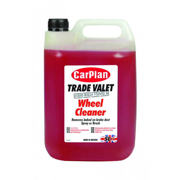 CarPlan Trade Valet Wheel Cleaner Removes Baked On Brake Dust Spray Brush 5 Litr
